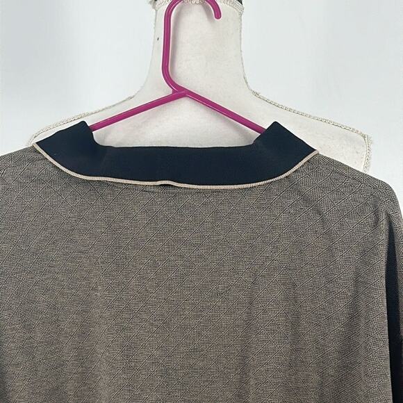Men's Vintage Penguin Grand Slam Performance XXL Tan an Black Short Sleeve Polo - Picture 7 of 8